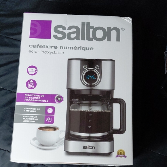 Salton Other - Salton Digital Coffee Maker - Black and Silver